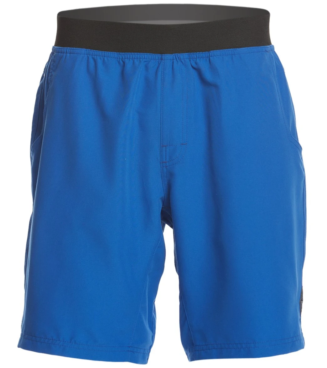 PrAna Men's Mojo Yoga Shorts Island Blue Bungalow 5 PrAna Men's Mojo Yoga Shorts Island Blue Bungalow - Image 3