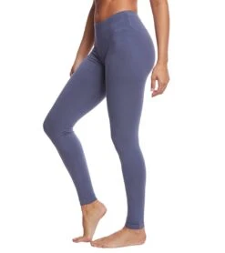 Hard Tail Flat Waist Cotton Ankle Yoga Leggings Dusk
