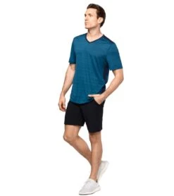 Manduka Men's Minimalist 2.0 Tee Maldive Stripe -Everyday Yoga 1740120522787 maldivestripe 4a