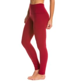 Beyond Yoga Take Me Higher Long Yoga Leggings Garnet Red