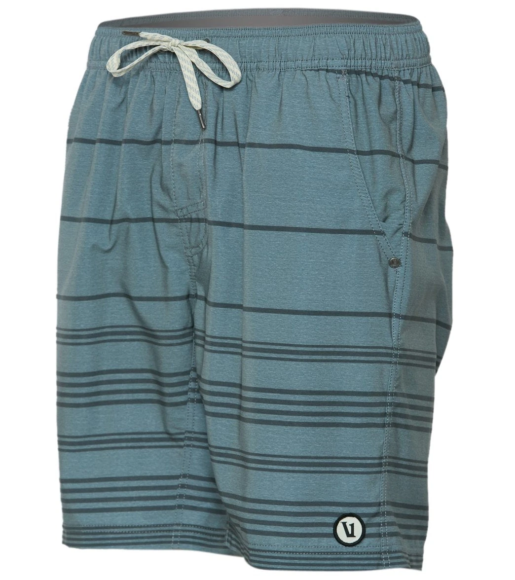 Vuori Men's Kore Yoga Shorts Grey Linen Stripe 3 Vuori Men's Kore Yoga Shorts Grey Linen Stripe