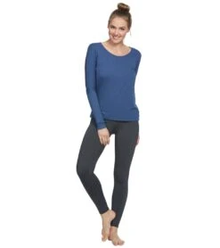 Onzie Drapey V-back Long Sleeve Coverup Pebble -Everyday Yoga 1740135268387 pebble 4a