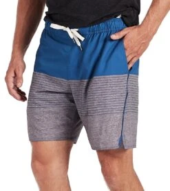 Vuori Men's Trail Yoga Shorts Sea Stripe