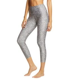 Onzie High Waisted Basic 7/8 Yoga Leggings Sandy Cat