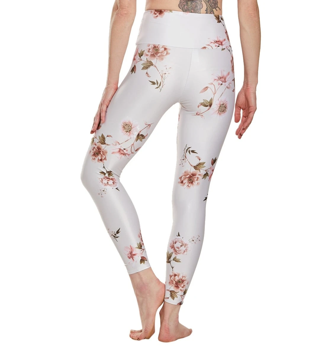 Onzie High Waisted Basic 7/8 Yoga Leggings Botanic Garden 4 Onzie High Waisted Basic 7/8 Yoga Leggings Botanic Garden - Image 2