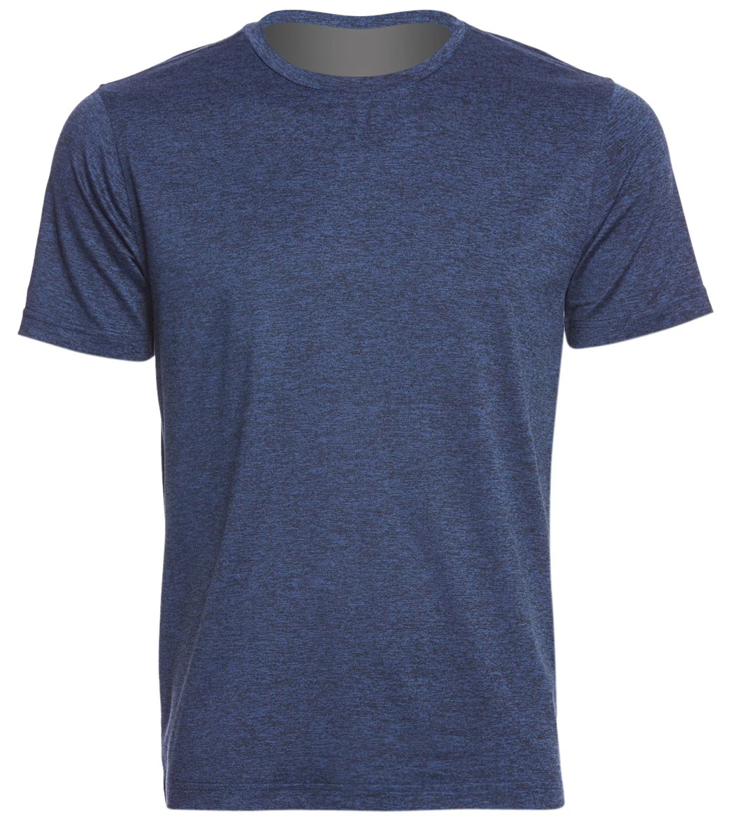 Vuori Men's Strato Tech Yoga Tee Navy Heather 5 Vuori Men's Strato Tech Yoga Tee Navy Heather - Image 3