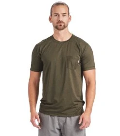 Vuori Men's Tradewind Performance Tee -Everyday Yoga 1740209127459 evergreenheather 1a