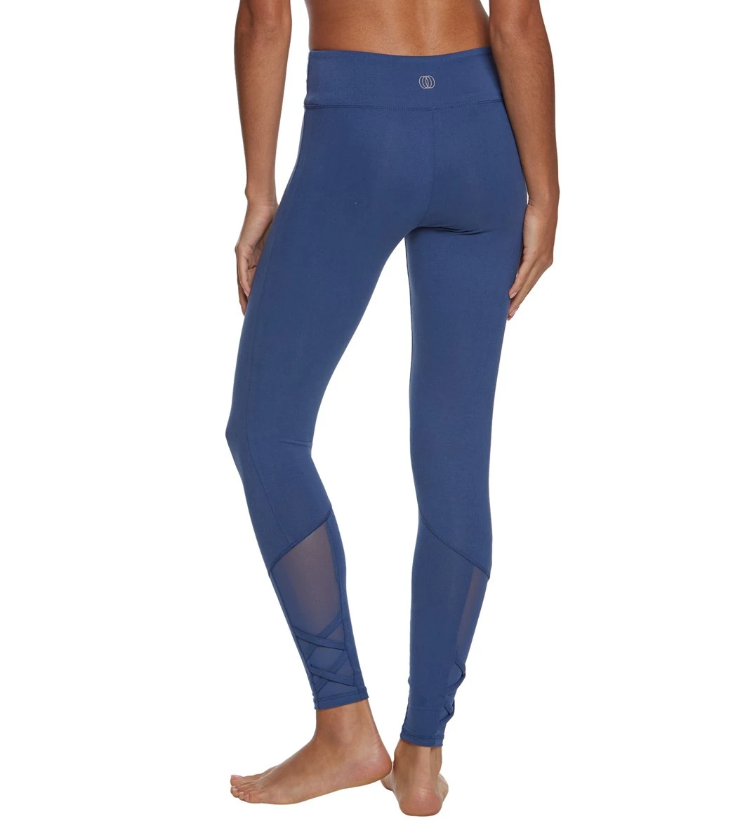 Balance Collection Alison High Waisted Strappy Mesh Yoga Leggings Starry Night 4 Balance Collection Alison High Waisted Strappy Mesh Yoga Leggings Starry Night - Image 2