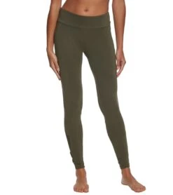 Balance Collection Alison High Waisted Strappy Mesh Yoga Leggings Forest Night