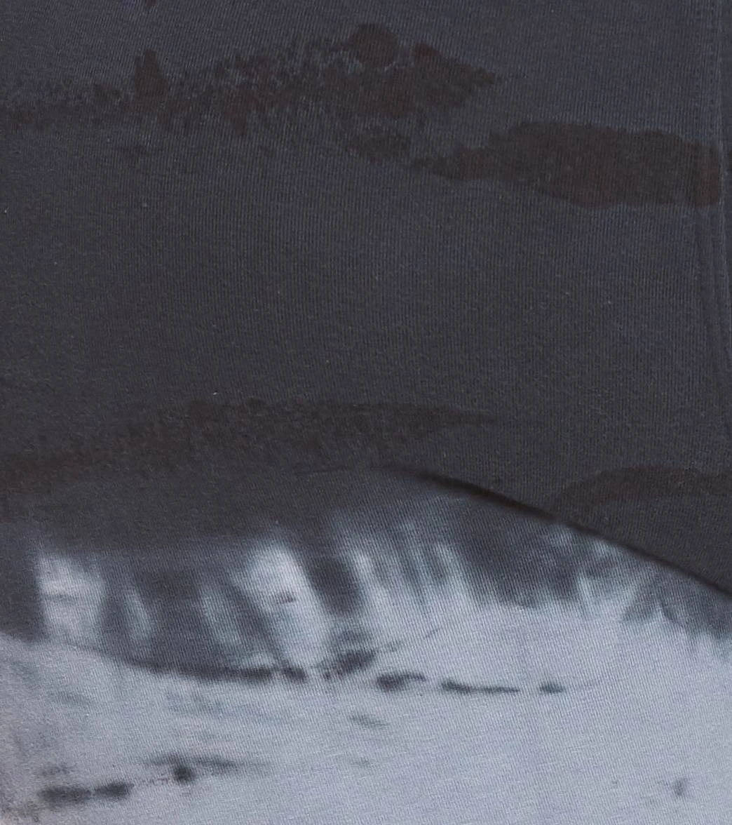 Hard Tail Plus Size Contour Rolldown Cotton Yoga Leggings Black/Grey Tie Dye 6 Hard Tail Plus Size Contour Rolldown Cotton Yoga Leggings Black/Grey Tie Dye - Image 4