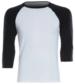 Bella + Canvas Men's 3/4 Sleeve Baseball Tee -Everyday Yoga 1740233801763 whiteblack 1a