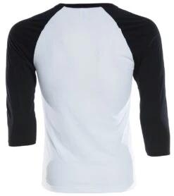 Bella + Canvas Men's 3/4 Sleeve Baseball Tee -Everyday Yoga 1740233801763 whiteblack 3a 1