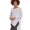 Hard Tail Plus Size Oversized 3/4 Sleeve Raglan Layering Top Dove 1 Hard Tail Plus Size Oversized 3/4 Sleeve Raglan Layering Top Dove -Everyday Yoga 1740234653731 dove 2a