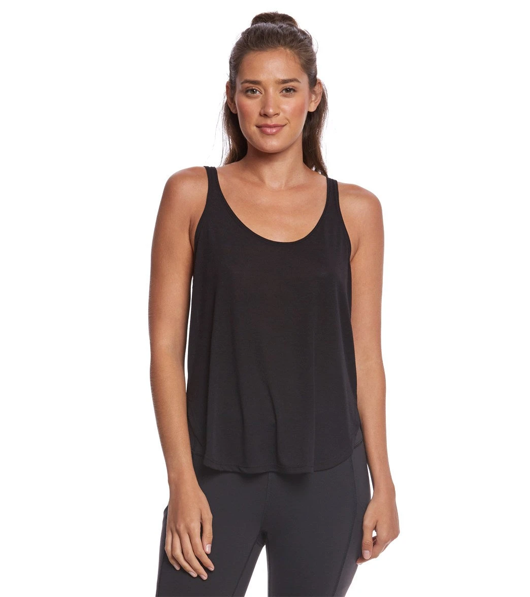 Bella + Canvas Flowy Side Slit Workout Tank Top Black 6 Bella + Canvas Flowy Side Slit Workout Tank Top Black - Image 4