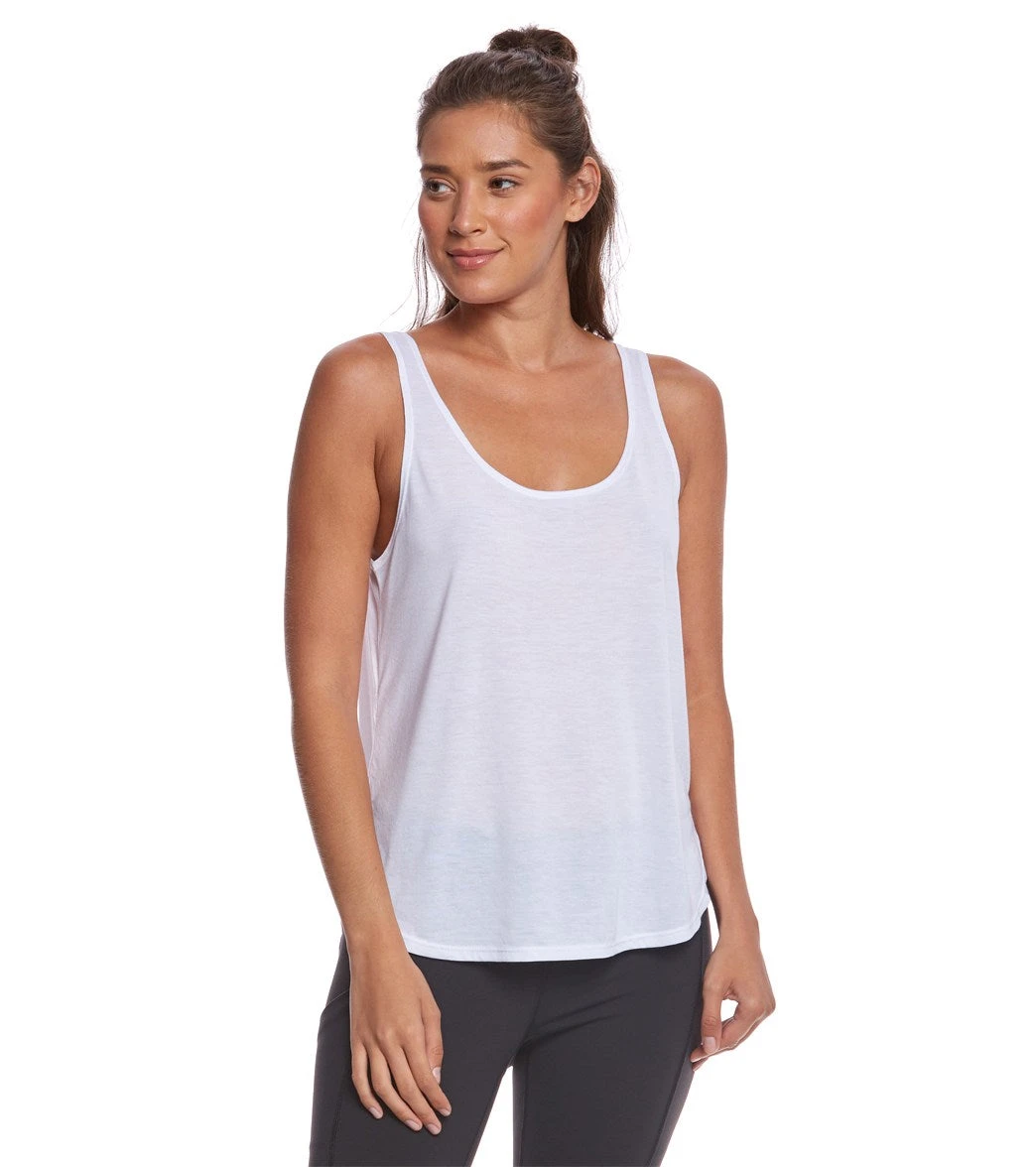Bella + Canvas Flowy Side Slit Workout Tank Top White 6 Bella + Canvas Flowy Side Slit Workout Tank Top White - Image 4