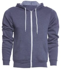 Bella + Canvas Men's Sponge Fleece Full Zip Hoodie Heather Navy 7 Bella + Canvas Men's Sponge Fleece Full Zip Hoodie Heather Navy -Everyday Yoga 1740237570083 heathernavy