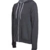 Bella + Canvas Men's Sponge Fleece Full Zip Hoodie Dark Grey Heather