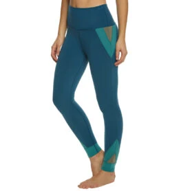 Beyond Yoga Block And Key High Waisted Midi Yoga Leggings Deep Sapphire Heather Colorblock -Everyday Yoga 1740276269091 deepsapphireheathercolorblock