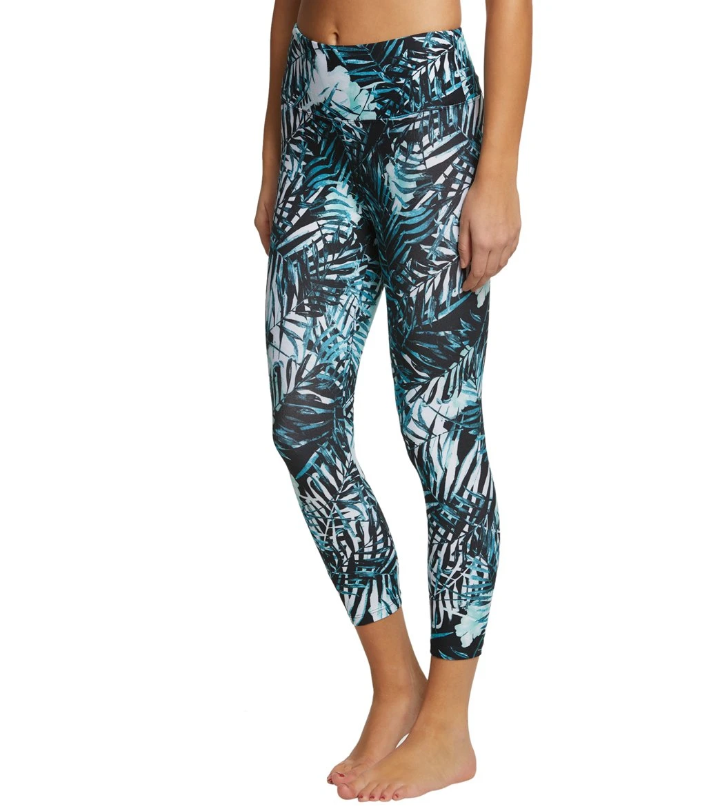 Balance Collection Printed High Waisted Yoga Capris Aruba Blue Palm Tropics 3 Balance Collection Printed High Waisted Yoga Capris Aruba Blue Palm Tropics