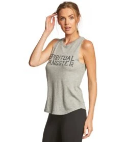 Spiritual Gangster SG Varsity Muscle Tank Heather Grey