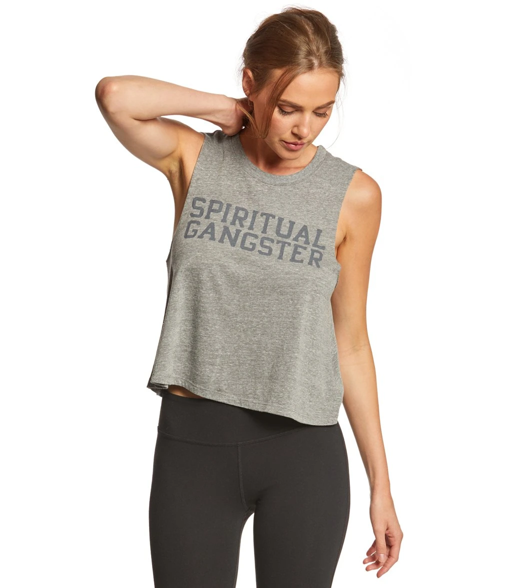 Spiritual Gangster SG Varsity Crop Tank 12 Spiritual Gangster SG Varsity Crop Tank - Image 10