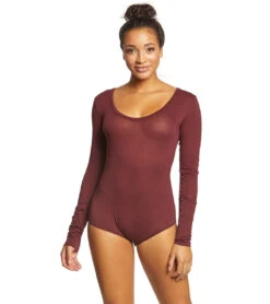 Free People Bodysuit Easy Peasy -Everyday Yoga 1740343345187 wine 4a