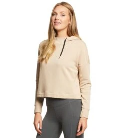 Beyond Yoga Sedona Cropped Hoodie Texas Taupe