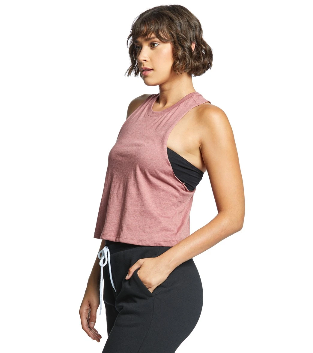 Bella + Canvas Racerback Crop Tank Heather Mauve 3 Bella + Canvas Racerback Crop Tank Heather Mauve