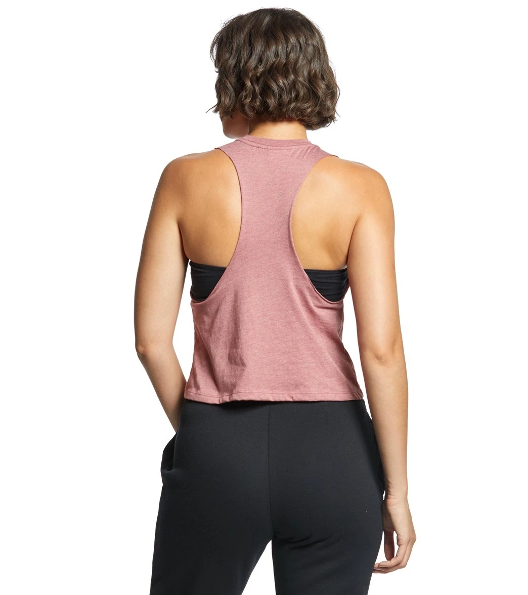 Bella + Canvas Racerback Crop Tank Heather Mauve 4 Bella + Canvas Racerback Crop Tank Heather Mauve - Image 2