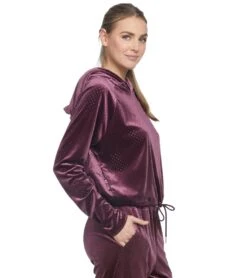 Onzie Velour Top Aubergine