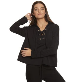 Beyond Yoga Over Tied Cropped Pullover -Everyday Yoga 1740413173795 black