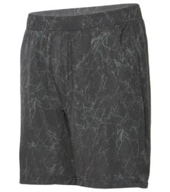 PrAna Men's Heiro 8" Inseam Yoga Shorts -Everyday Yoga 1740421890083 charcoalmarbleprint 2a
