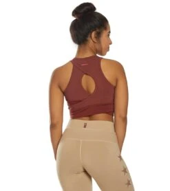 Hard Tail Wrap Back Yoga Crop Top Mahogany -Everyday Yoga 1740457476131 mahogany 3a