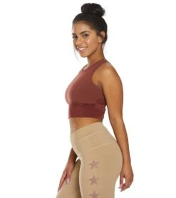Hard Tail Wrap Back Yoga Crop Top Mahogany -Everyday Yoga 1740457476131 mahogany 5a