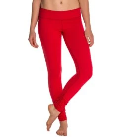 Beyond Yoga Women's Essential Gathered Yoga Leggings Crimson Red -Everyday Yoga 1740658671651 crimsonred
