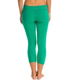 Beyond Yoga Back Gathered Yoga Capris -Everyday Yoga 1740928253987 brightemerald