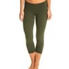 Beyond Yoga Back Gathered Yoga Capris Wintergreen