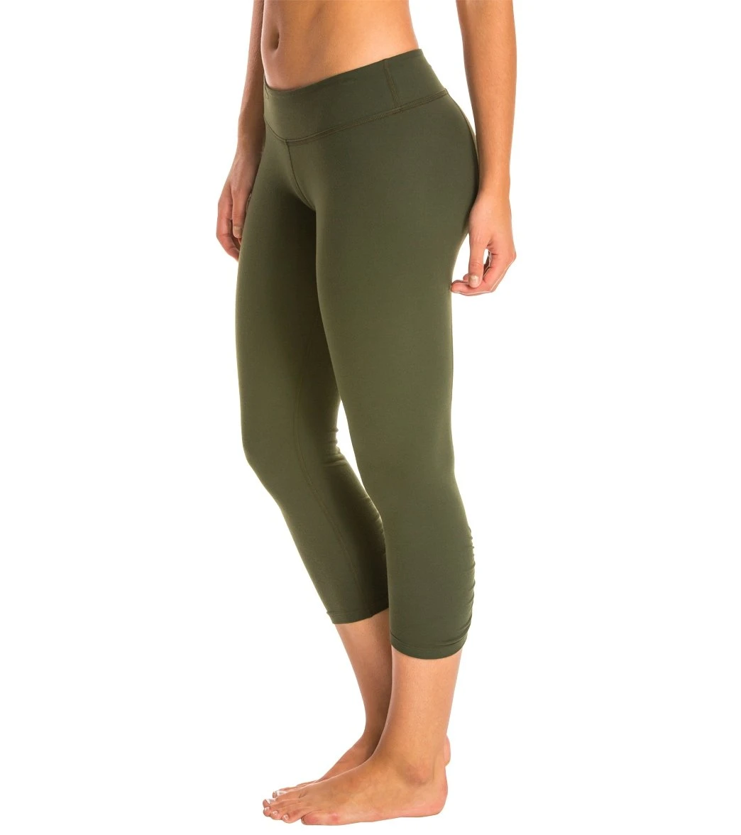 Beyond Yoga Back Gathered Yoga Capris Wintergreen 4 Beyond Yoga Back Gathered Yoga Capris Wintergreen - Image 2