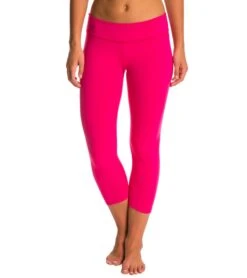Beyond Yoga Back Gathered Yoga Capris Antique Rose