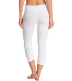 Beyond Yoga Back Gathered Yoga Capris White 9 Beyond Yoga Back Gathered Yoga Capris White -Everyday Yoga 1740935823395 white