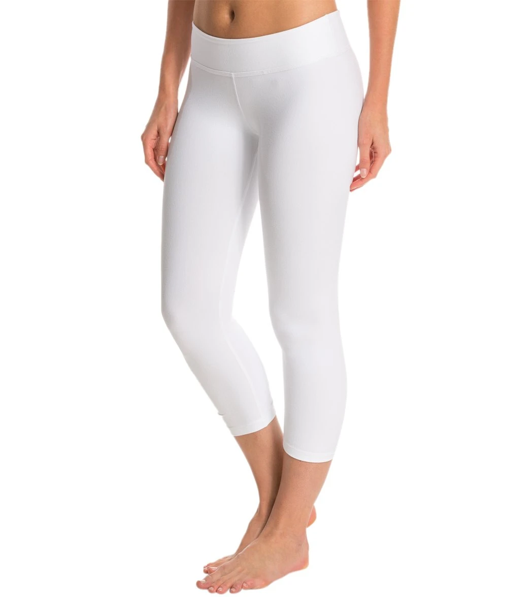 Beyond Yoga Back Gathered Yoga Capris White 4 Beyond Yoga Back Gathered Yoga Capris White - Image 2