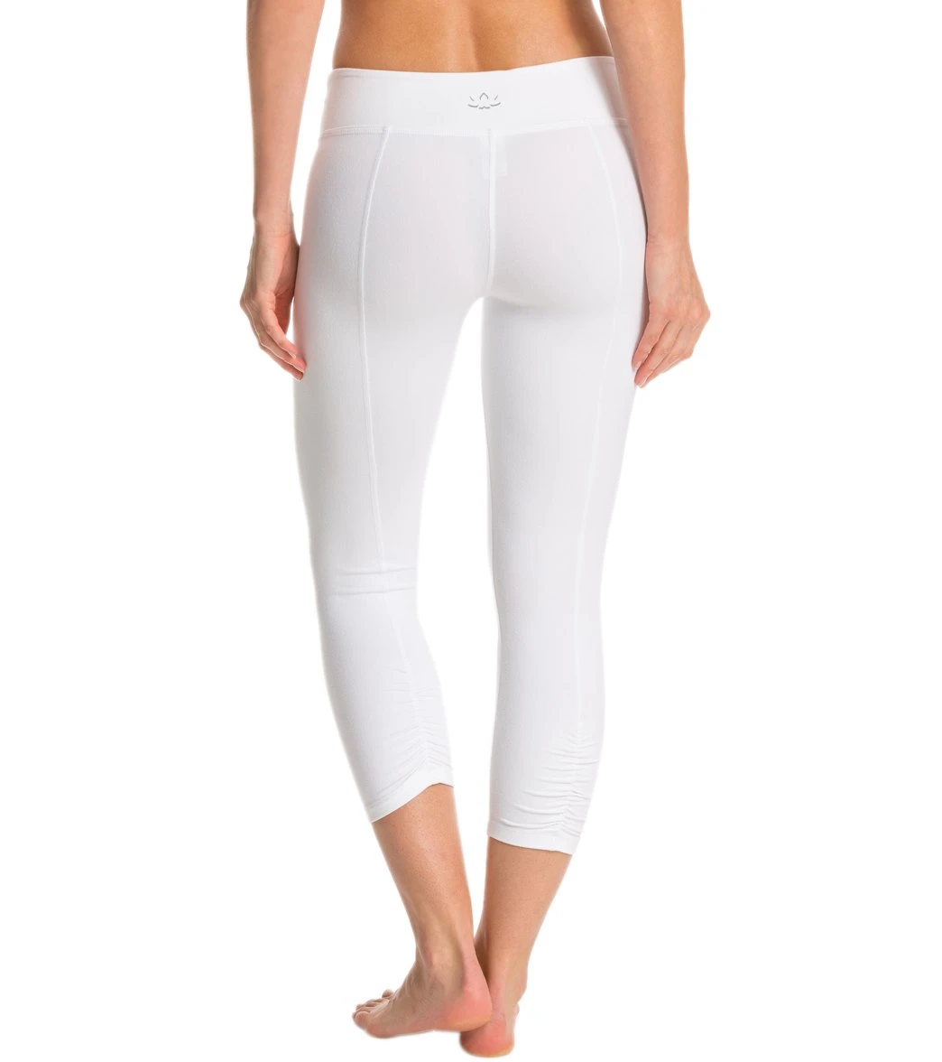Beyond Yoga Back Gathered Yoga Capris White 6 Beyond Yoga Back Gathered Yoga Capris White - Image 4