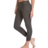 Beyond Yoga Back Gathered Yoga Capris Heather Gray
