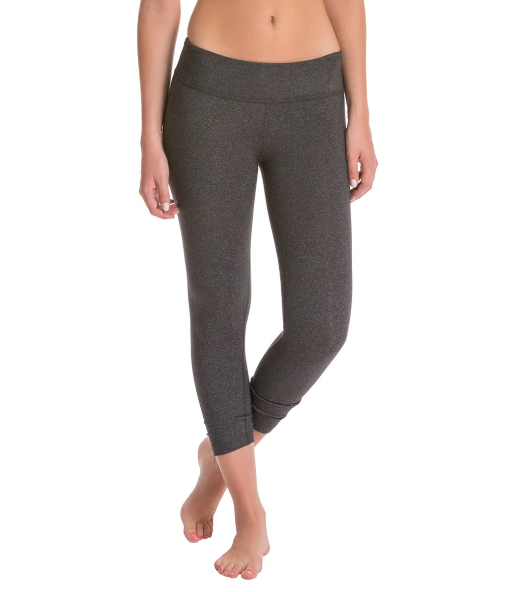 Beyond Yoga Back Gathered Yoga Capris Heather Gray 6 Beyond Yoga Back Gathered Yoga Capris Heather Gray - Image 4