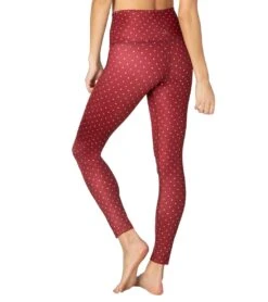 Beyond Yoga Lux Printed High Waisted Yoga Leggings -Everyday Yoga 1741489799203 frontrunnerdotteamburgundy 3a