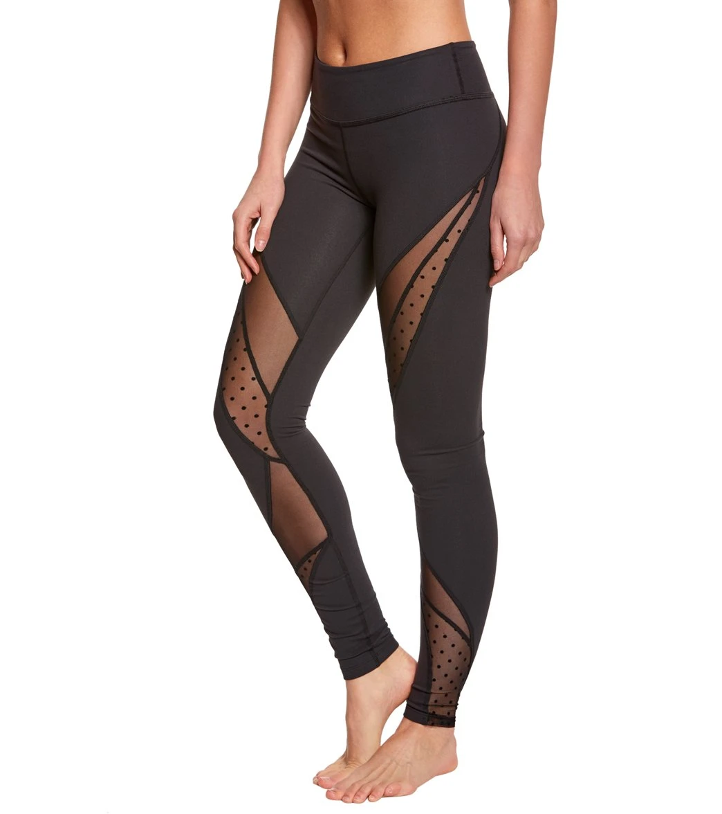 Beyond Yoga Polka Dot Mesh Converged Yoga Leggings Black 3 Beyond Yoga Polka Dot Mesh Converged Yoga Leggings Black