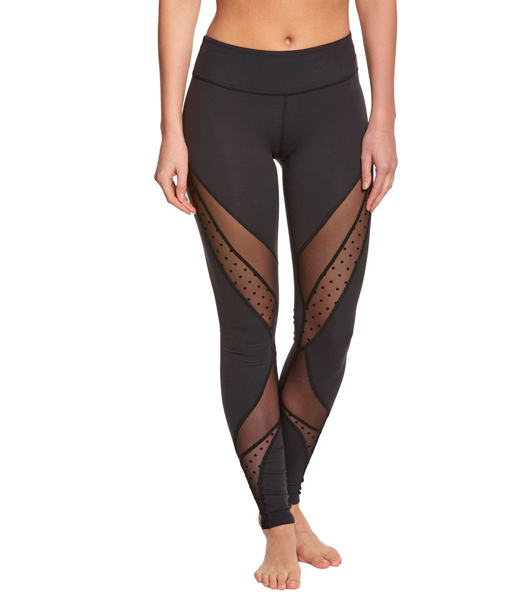 Beyond Yoga Polka Dot Mesh Converged Yoga Leggings Black 6 Beyond Yoga Polka Dot Mesh Converged Yoga Leggings Black - Image 4