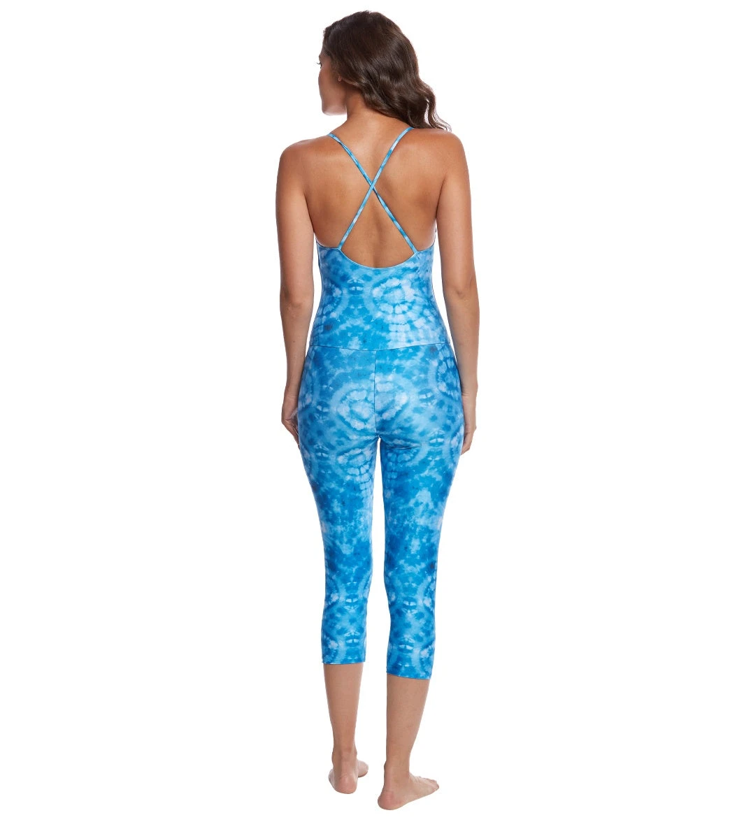 Onzie Yoga & Dance Long Leotard Tie Dye Blue 4 Onzie Yoga & Dance Long Leotard Tie Dye Blue - Image 2
