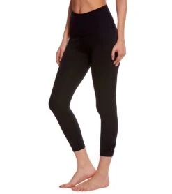 Beyond Yoga Kate Spade Cinched Side Bow High Waisted Yoga Capris Jet Black