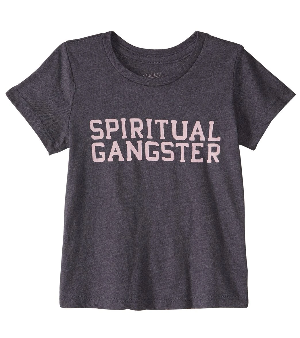 Spiritual Gangster Toddler Girls SG Varsity Tee Navy 4 Spiritual Gangster Toddler Girls SG Varsity Tee Navy - Image 2